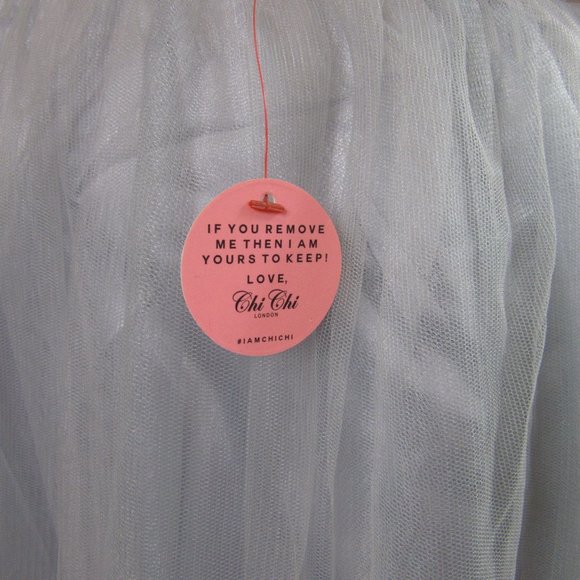 Vintage Chi Chi Prom Dress Size 6 Blue Gray Lolita Embroidery Party British NWT - Picture 14 of 15